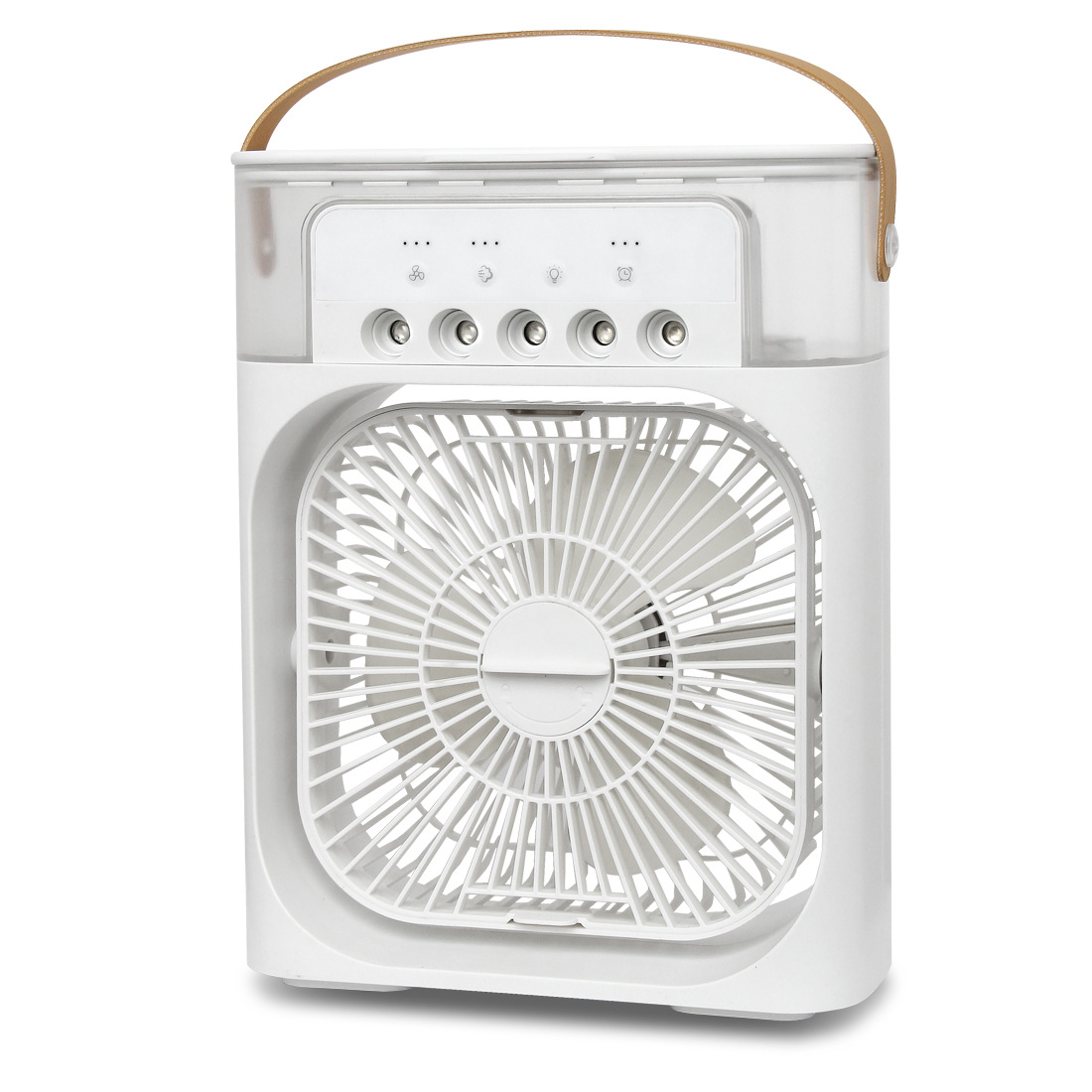 Ventilador portátil con humidificador y luz led