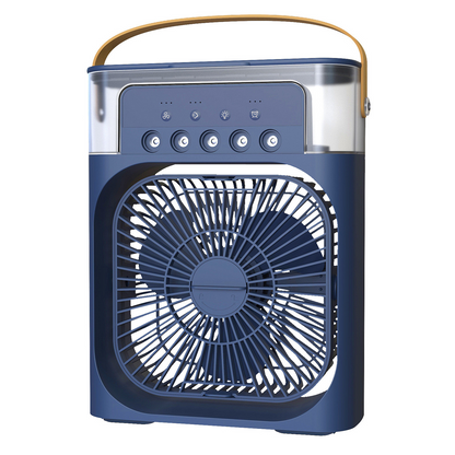 Ventilador portátil con humidificador y luz led